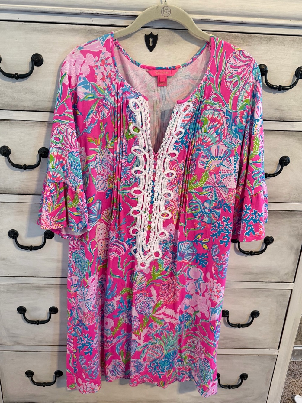 Lilly Pulitzer Krysta Tunic Dress Pink Isle Shell Me Something Good Size Small